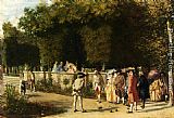 Jean-louis Ernest Meissonier Famous Paintings - Playing Jeu De Boules